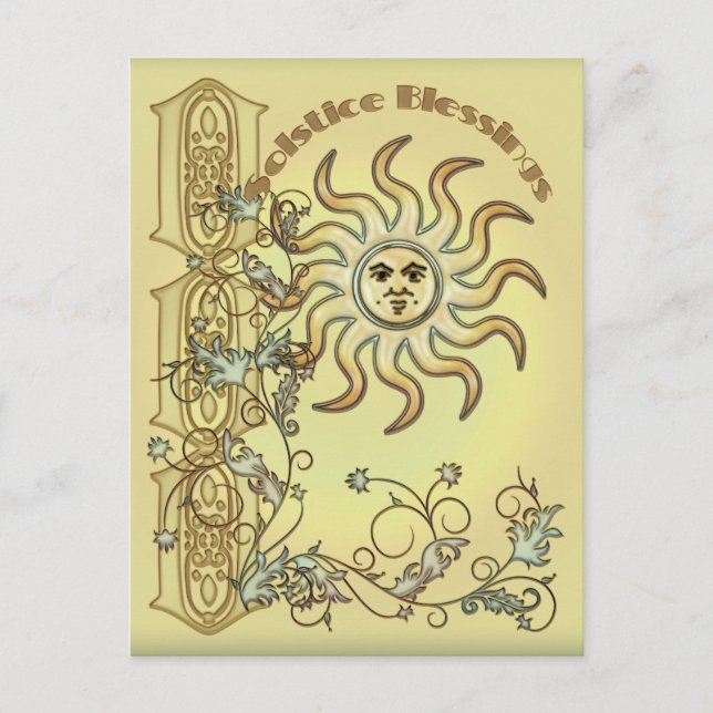 Litha Sun Postcard Postkarte (Vorderseite)