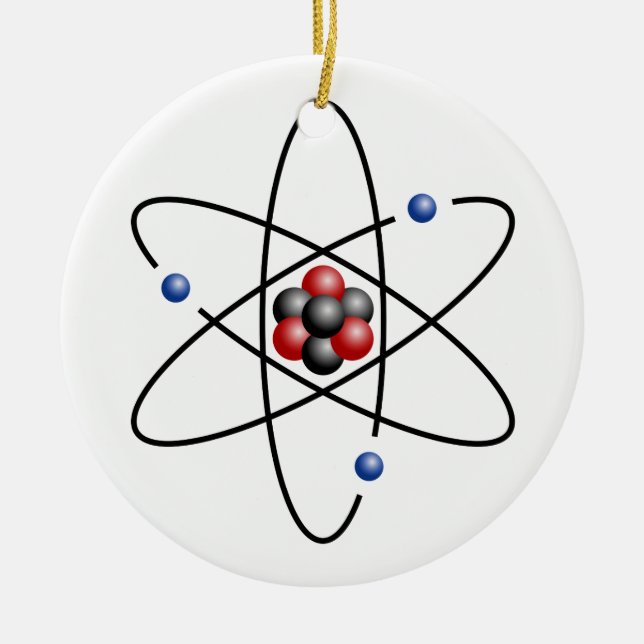 Lithium-Atom-chemisches Element Li Atomnummer 3 Keramik Ornament (Vorne)