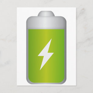 Lithium-Ionen-Akkumulator-Symbol Postkarte