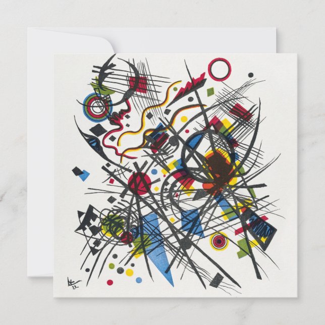 Lithograph for Vierte Bauhausmappe by Kandinsky Einladung (Vorderseite)