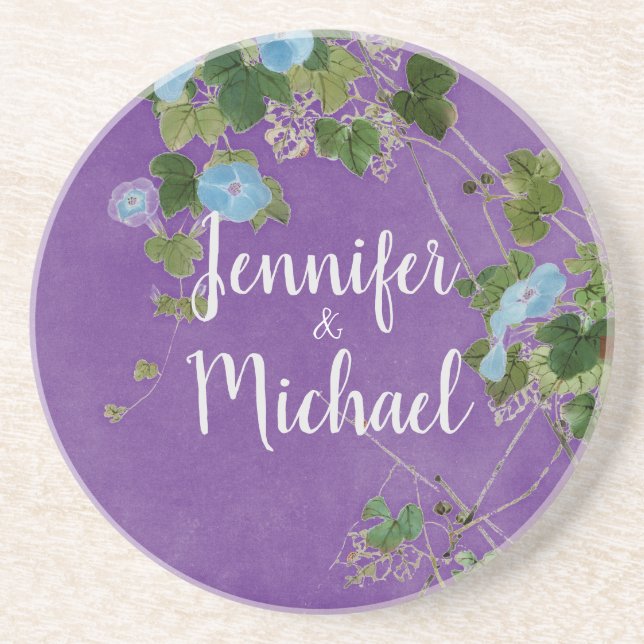 Lithographie Moderne Schlichte Kalligraphie Name F Getränkeuntersetzer (Vorne)