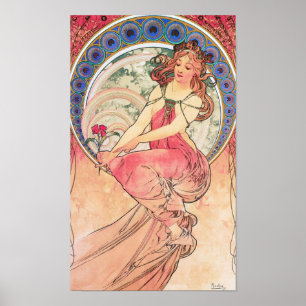 Lithographie von Alphonse Mucha Poster