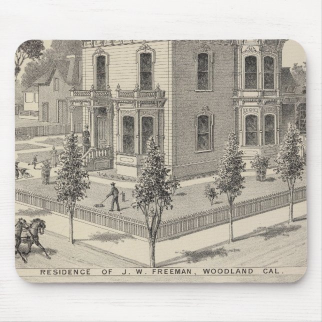 Lithographie von Waldflächen Mousepad (Vorne)