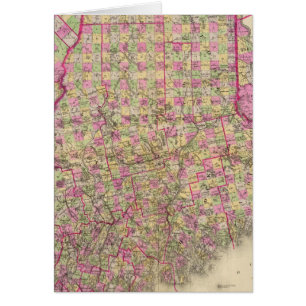 Lithographische Karte von Maine