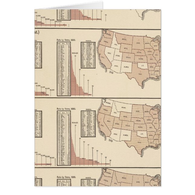 Lithographische Karten der Staaten (Vorne)
