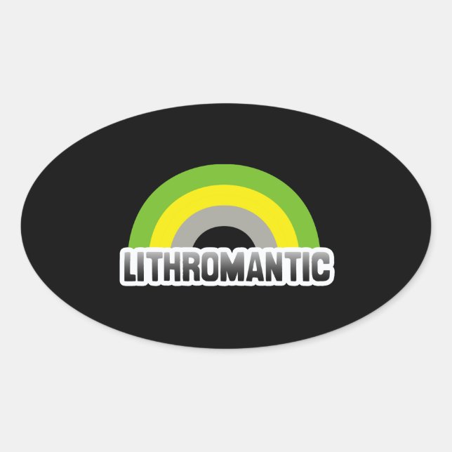 Lithromantischer Stolz Ovaler Aufkleber (Vorderseite)