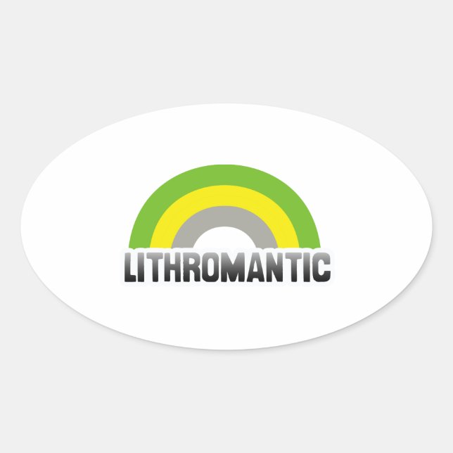 Lithromantischer Stolz Ovaler Aufkleber (Vorderseite)