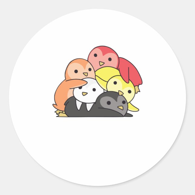 Lithsexual Flag Pride lgbtq Niedlich Penguin Runder Aufkleber (Vorderseite)