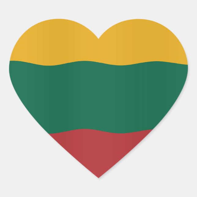 Lithuanian flag Herz-Aufkleber (Vorderseite)