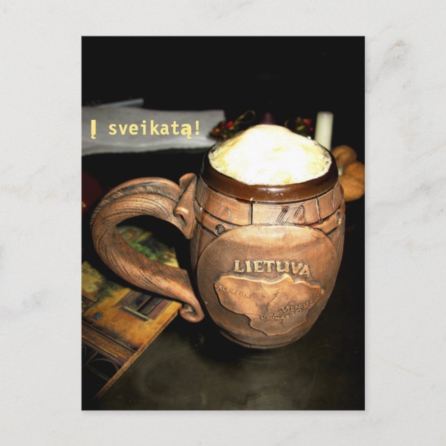Lithuanian i Sveikata (Cheers) Postcard Postkarte (Vorderseite)