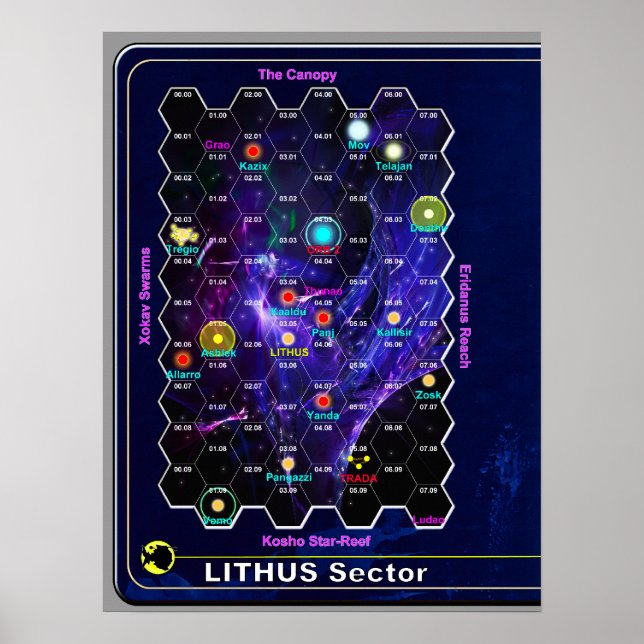 Lithus Sector Map Poster (Vorne)