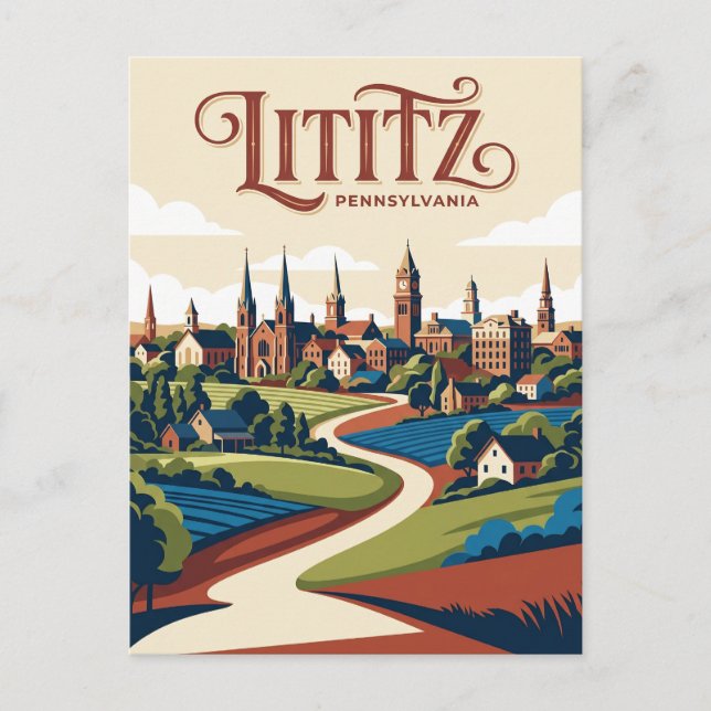 Lititz USA Postkarte (Vorderseite)