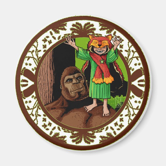 Litte Red Mighty Nizz Bigfoot Vater Magnet (Vorne)