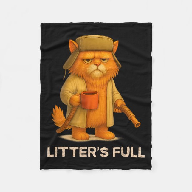 Litter’s Full Funny Cat Parody Lovers Christmas Xm Fleecedecke (Vorderseite)
