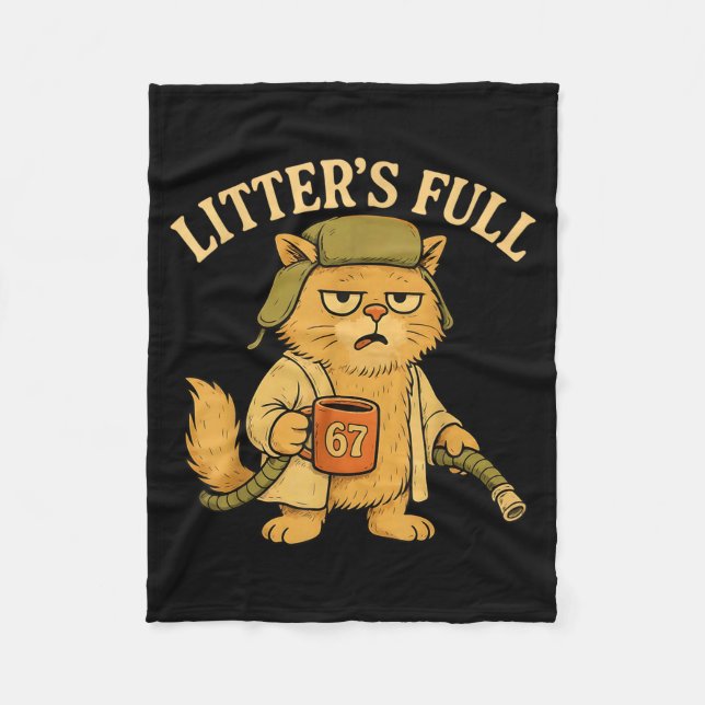 Litter’s Full Funny Six Seven 67 Meme Cat Lovers C Fleecedecke (Vorderseite)
