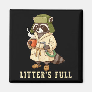 Litter voll lustiger Waschbär-Weihnachten Mpy Wasc Magnet
