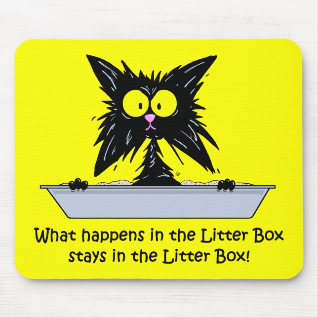 Litterbox Katze Mousepad (Vorne)