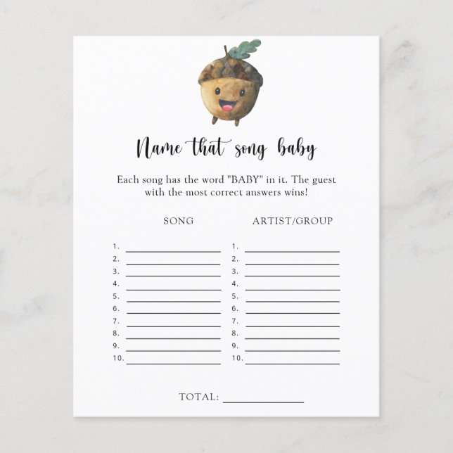 Little Acorn - Name dieses Baby Song (Vorderseite)