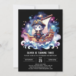 Little Adorable Pirate Birthday Einladung