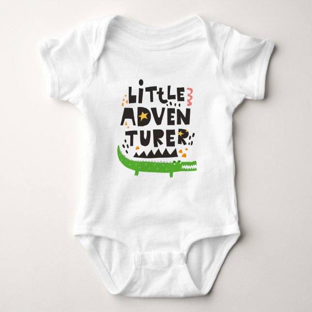 Little Adventurer Alligator Baby Strampler (Vorderseite)