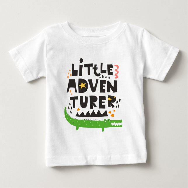 Little Adventurer Alligator Baby T-shirt (Vorderseite)