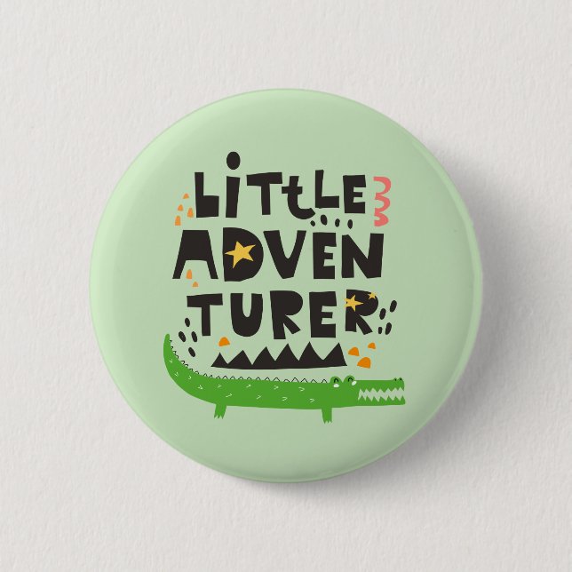 Little Adventurer Alligator Button (Vorderseite)