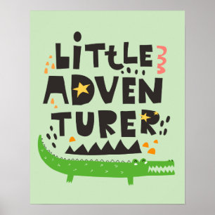 Little Adventurer Alligator Poster