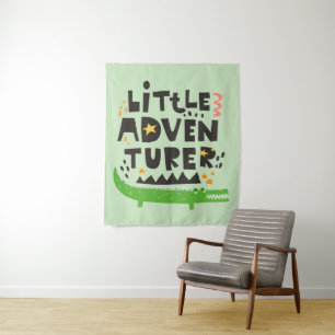 Little Adventurer Alligator Wandteppich
