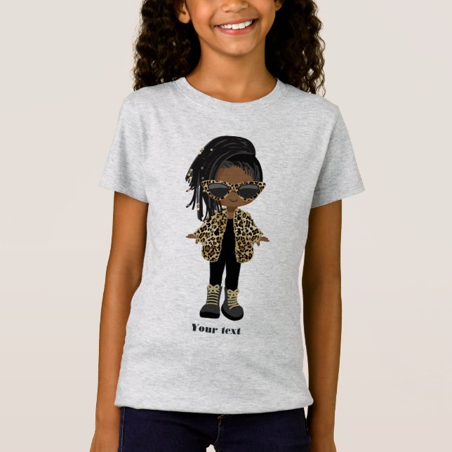Little African American Girl T-Shirt (Vorderseite)