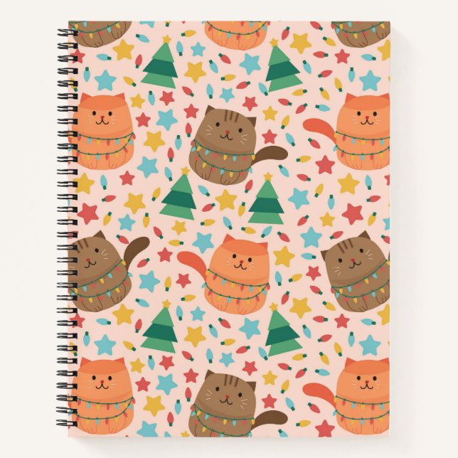Little and Cute Christmas Cats Notizbuch (Vorderseite)