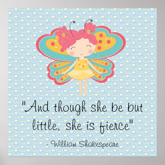 Little and Fierce Butterfly Fairy Poster (Vorne)