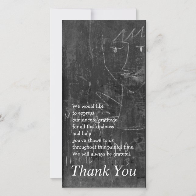 Little Angel 3 Kind Zeichnend Beileid Vielen Dank Dankeskarte (Vorderseite)