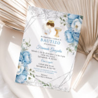 Little Angel Blume Dusty Blue Silver Boy Bautizo