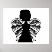 Little Angel Girl Child Silhouette Fantasiekunst