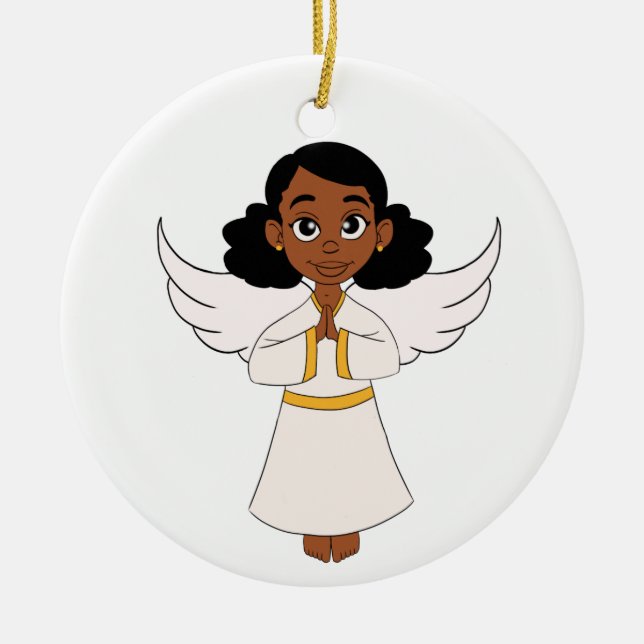 Little Angel Girl Keramik Ornament (Vorne)