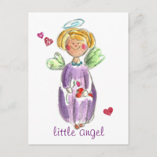 Little Angel Herz und Liebe Postkarte