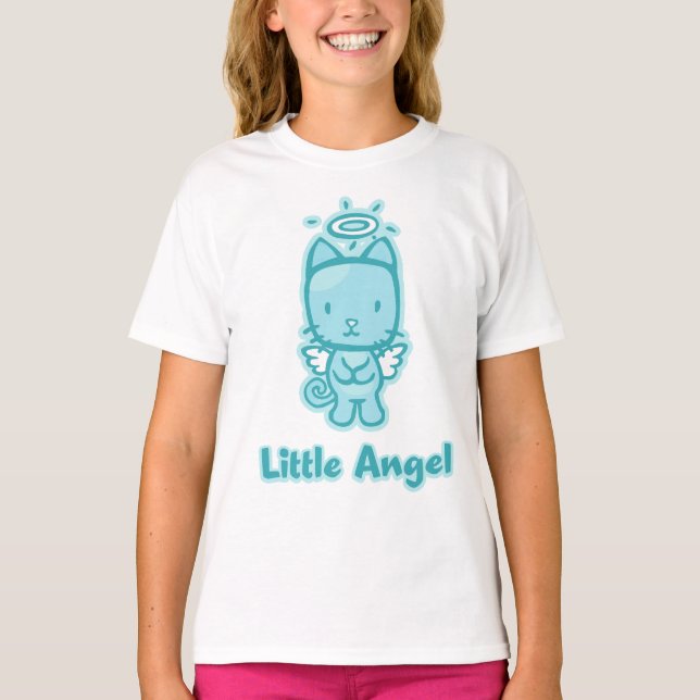 "Little Angel.. Little Devil" Girls T-Shirt (Vorderseite)