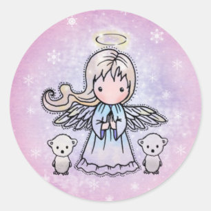 Little Angel und Polarbären Aufkleber