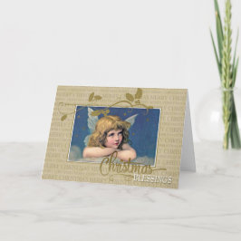 Little Angel Vintage Weihnachts-Segnungen Feiertagskarte