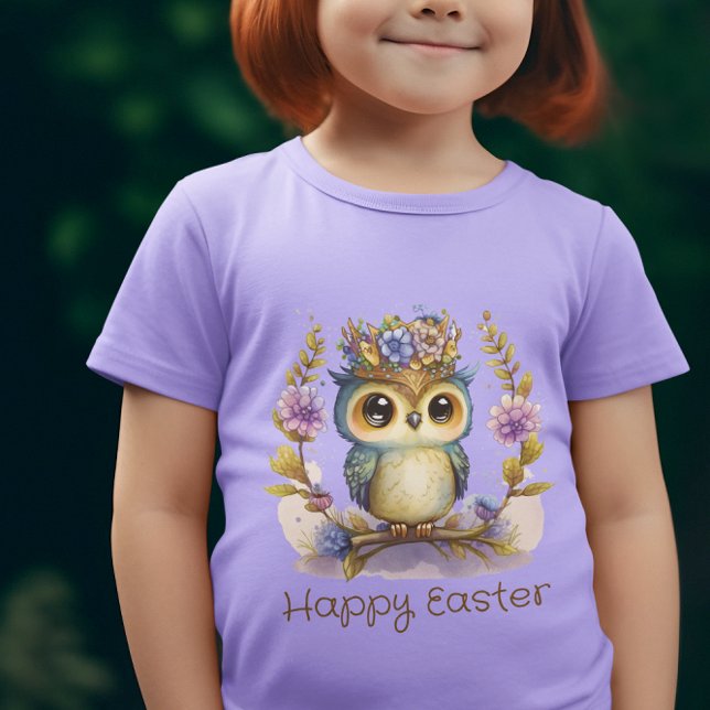 Little Aqua and Gold Owl Happy Oaster T-Shirt (Von Creator hochgeladen)