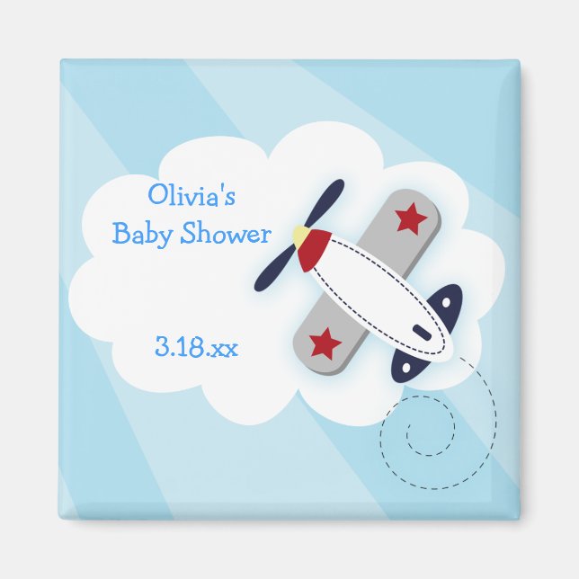 Little Baby Aviator Square Gefallen Magnet (Vorne)