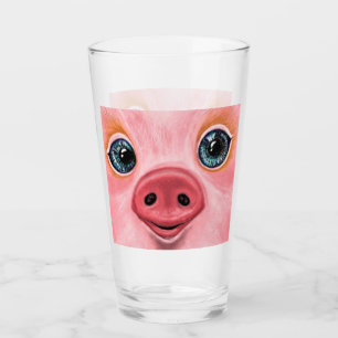Little Baby Pig Glass Smile - Funny Glas