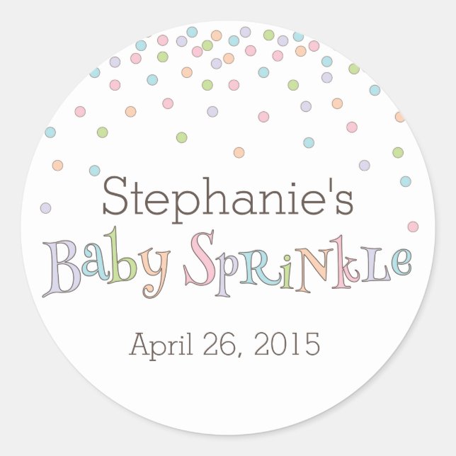 Little Baby Sprinkle Confetti Dusche Sticker (Vorderseite)