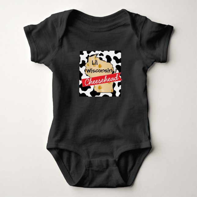 Little Baby Wisconsin Cheesehead Shirt (Vorderseite)