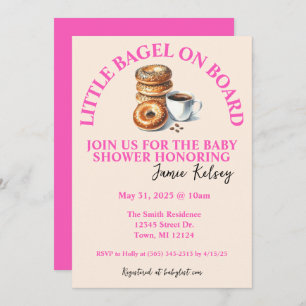 Little Bagel on Board Baby Shower Einladung