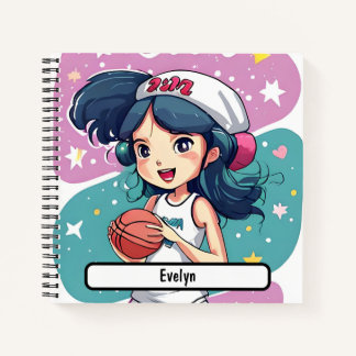 Little Baller Babe Notebook mit individueller Name Notizbuch