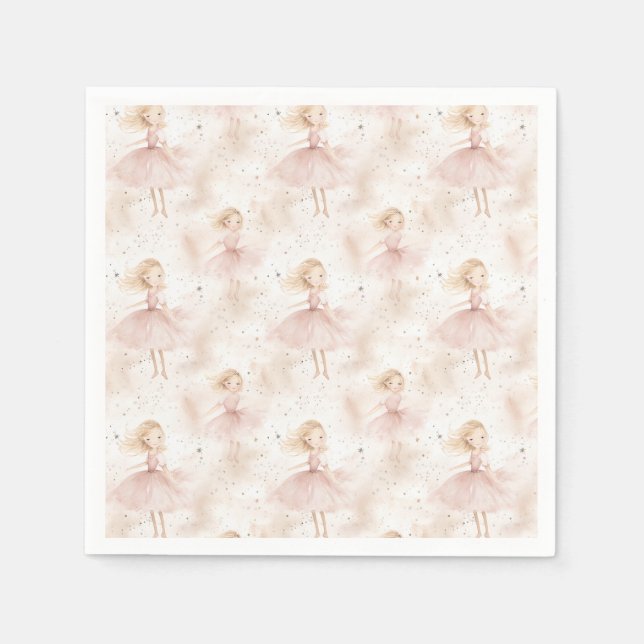 Little Ballerina #10 - Blonde Girl Serviette (Vorderseite)