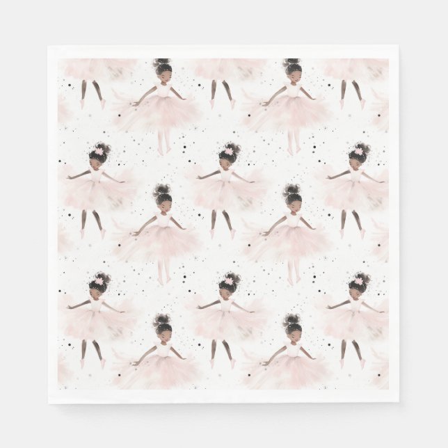 Little Ballerina #6 - Black Girl Serviette (Vorderseite)