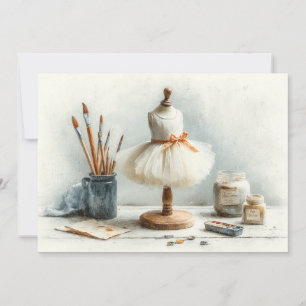 Little Ballerina - French Studio Geburtstagsparty Einladung