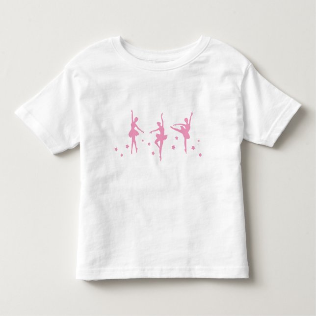 Little Ballerinas Ruffled Toddler T - Shirt (Vorderseite)